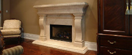 Boca Raton FL custom wood fireplace mantels